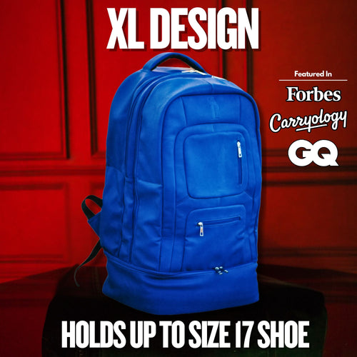 Royal Blue Leather Carryon Bag (XL Design) *Holds Size 17