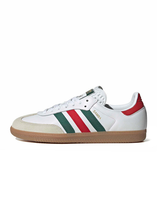 Adidas Mens Samba OG - White/Scarlet/Dark Green