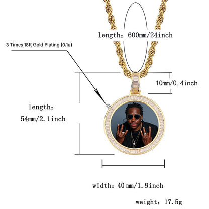 Custom Made Photo Medallions Necklace & Pendant With Hip hop Jewelry
