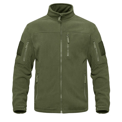 Full Zip Up Tactical Army Fleece Jacket Military Thermal Warm Outwear Windbreaker