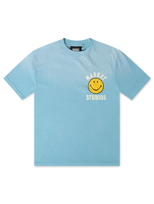 Market Studios Smiley Upside Down Tee - Retro Blue
