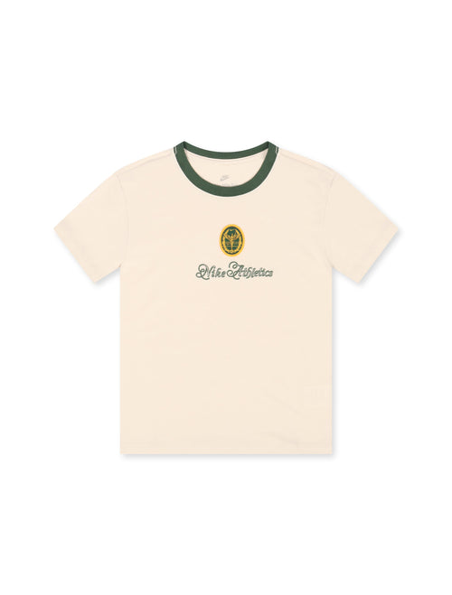 Nike Womens Sportswear Chill Cropped Knit Tee - Light Orewood