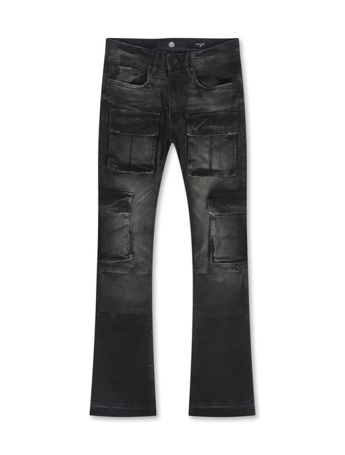 Jordan Craig Cargo Stacked Jean - Black