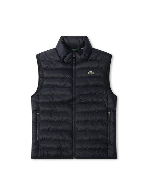 Lacoste Water Repellent Puffed Vest - Black
