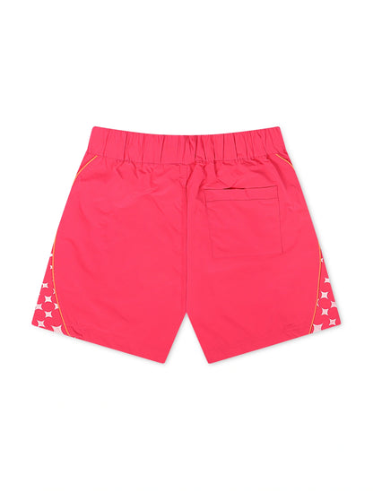 Smoke Rise Republic Windbreaker Shorts - Lilac Rose
