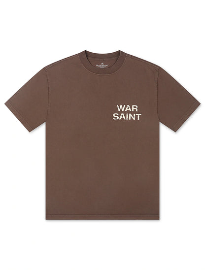 Warsaint LA Script Tee - Walnut/Cream