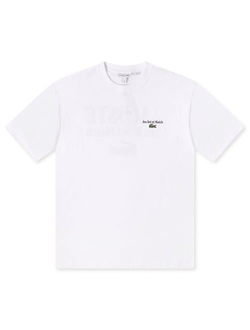 Lacoste Loose Fit Heavy Jersey Tee - White