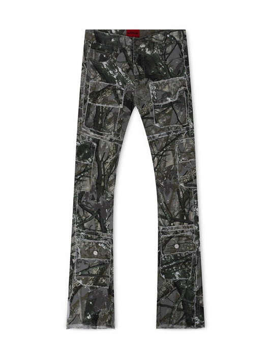 Ajenda Stacked Jeans - Gray Tree