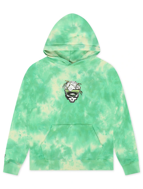 Malbon Grateful Dead Fesque Hoodie - Green Tie Dye