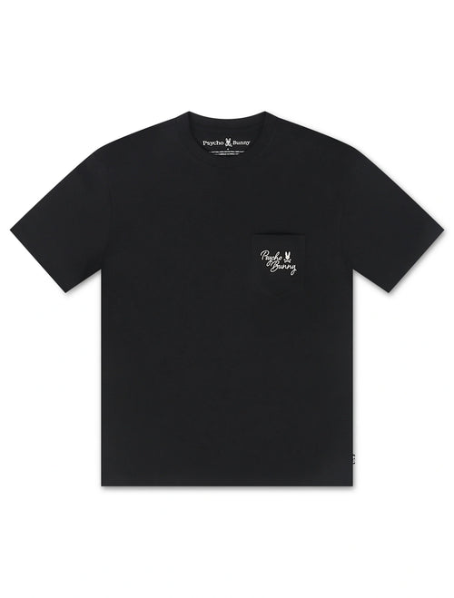Psycho Bunny Desert Relaxed Pocket Tee - Black