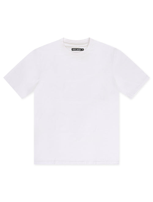 Silent Chapters Point Blank Oversized Tee - White