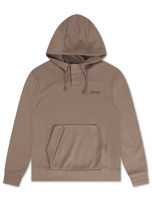 Boss Green Soody MIrror Hoodie - Coffee