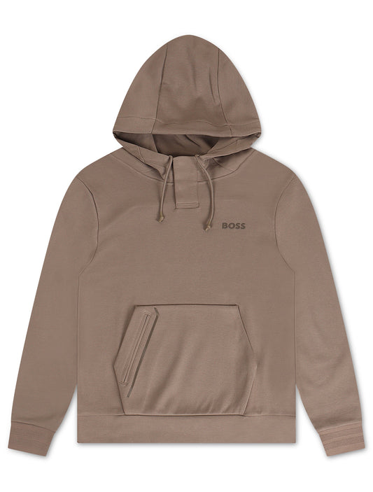 Boss Green Soody MIrror Hoodie - Coffee