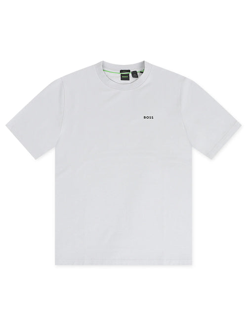 Boss Green Contrast Logo Tee - Light Grey
