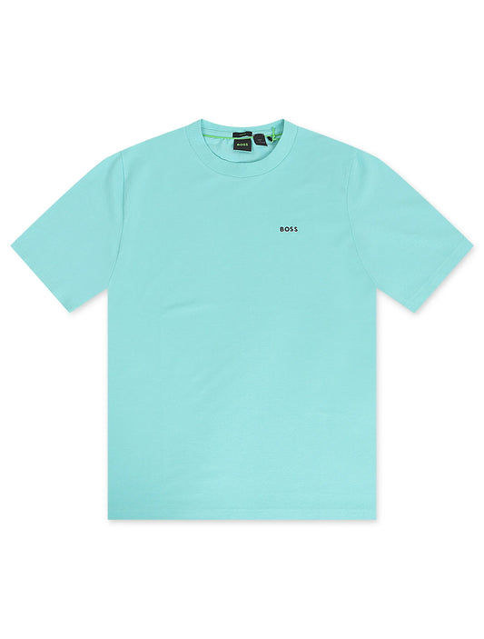 Boss Green Contrast Logo Tee - Teal