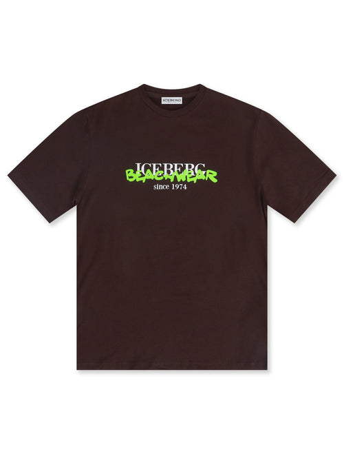 Iceberg Beachwear Tee - Brown