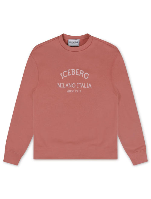 Iceberg Institutional Logo Crewneck - Salmon