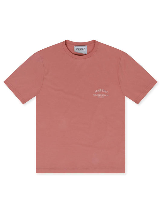 Iceberg Institutional Logo Tee- Salmon