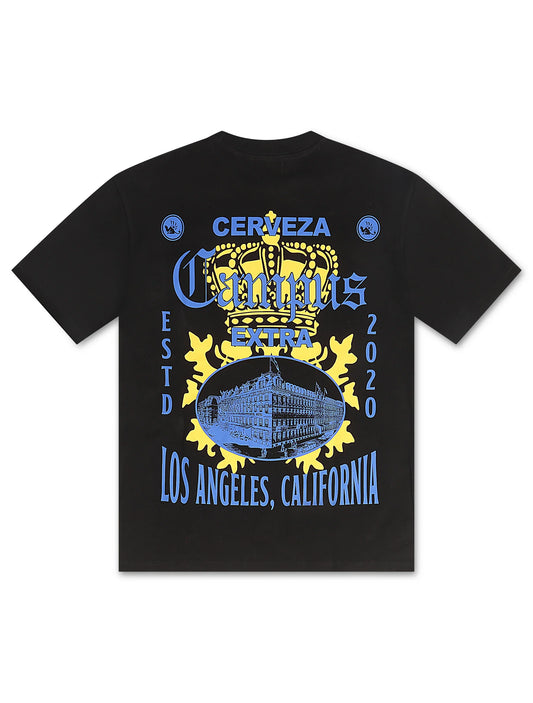 Campus La Via Cropped Tee - Black