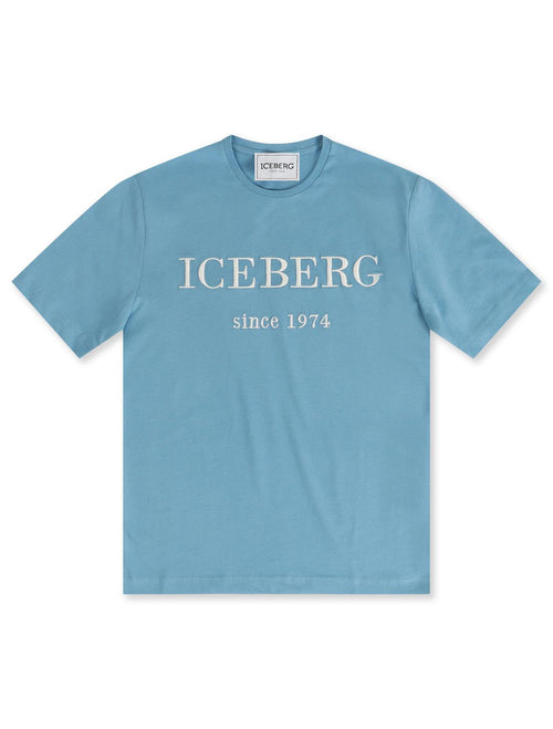 Iceberg Logo Tee - Sky Blue