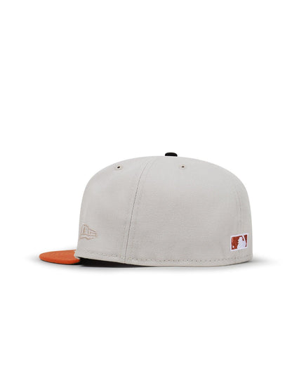 New Era 5950 Dodgers 50Th Anniversary Hat - Stone/Burnt Orange