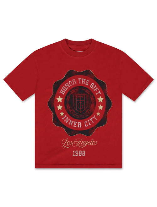 Honor The Gift Seal Logo Tee - Brick