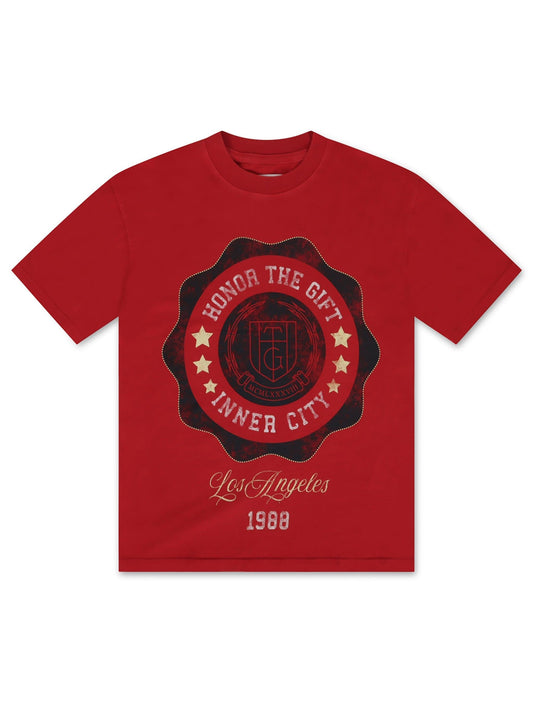 Honor The Gift Seal Logo Tee - Brick