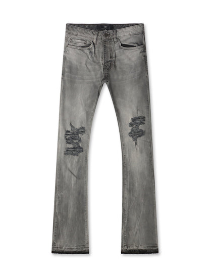 Jordan Craig Stacked Shredded Jeans - Smoked Gray