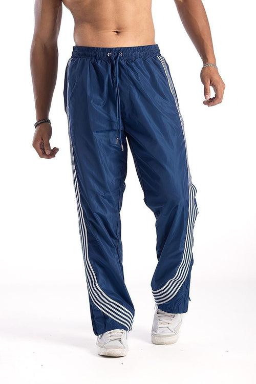 Kindred Nylon Sriped Pants - Navy