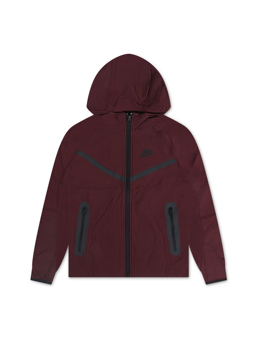 Nike Boys Tech Fleece Hoodie - Burgundy Crush/Black