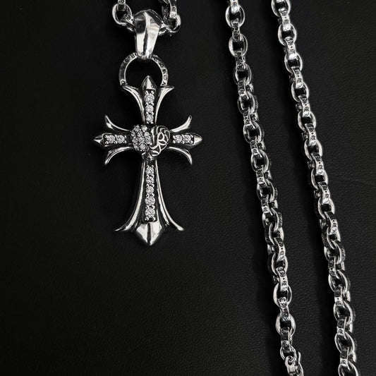 cross love letter chain necklace