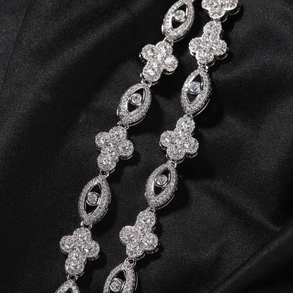 Diamond eye cross high-end feeling necklace