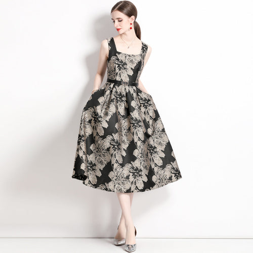 Summer sleeveless floral dress