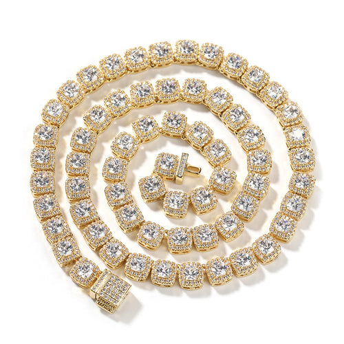 Iced Out Tennis Chain Cubic Zirconia CZ Hip Hop Necklace