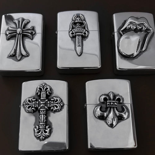 flame cross sword tongue anchor retro lighter