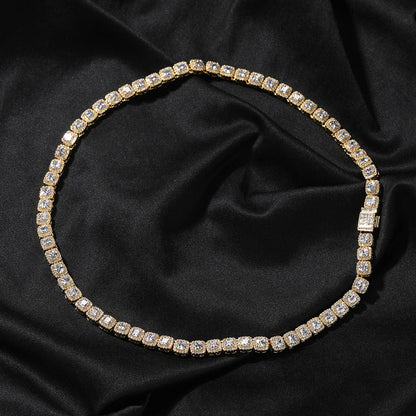 Iced Out Tennis Chain Cubic Zirconia CZ Hip Hop Necklace