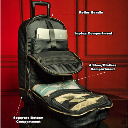 Brown Leather Carry-On Patented Roller Bag (Only 150 Made)